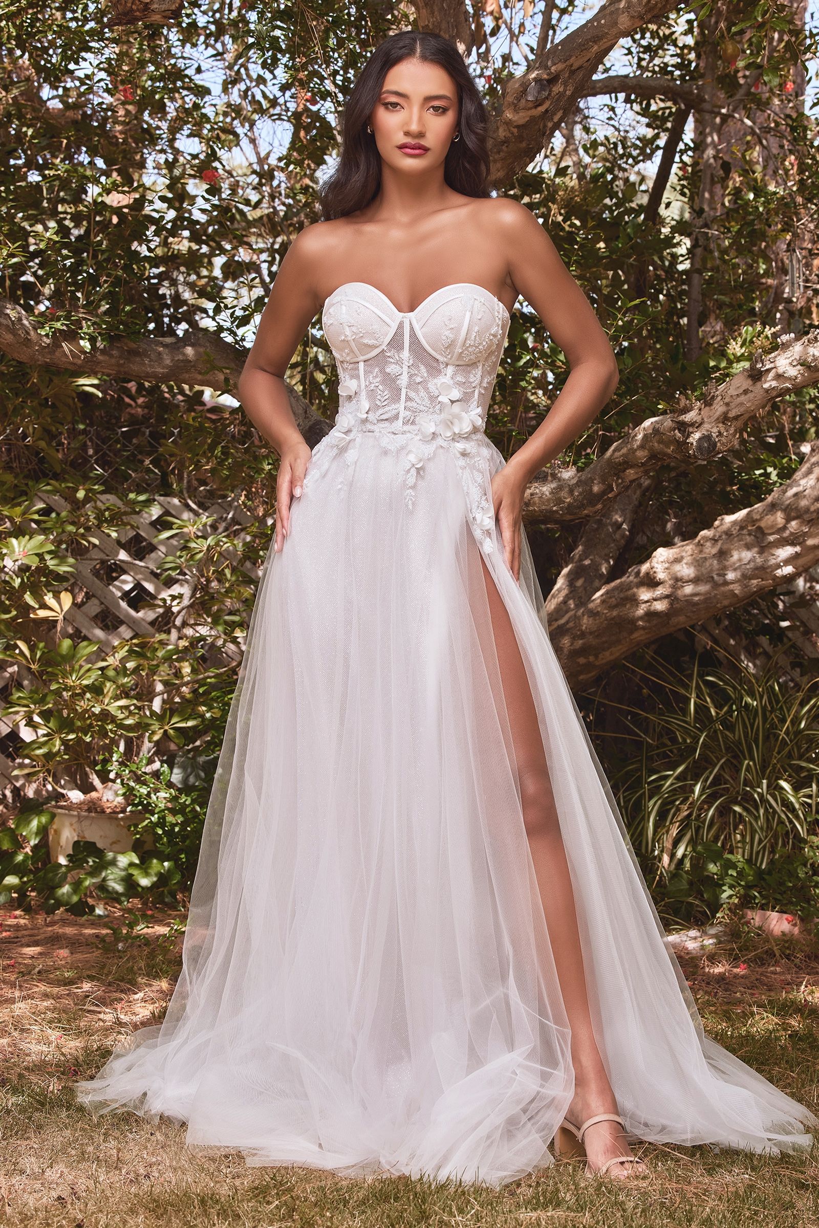Strapless Floral Ball Gown Bridal LuxuryLifeWay Online Store