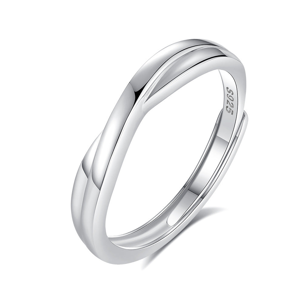 S925 Silver Adjustable Ring For Couples LadyShow.Store