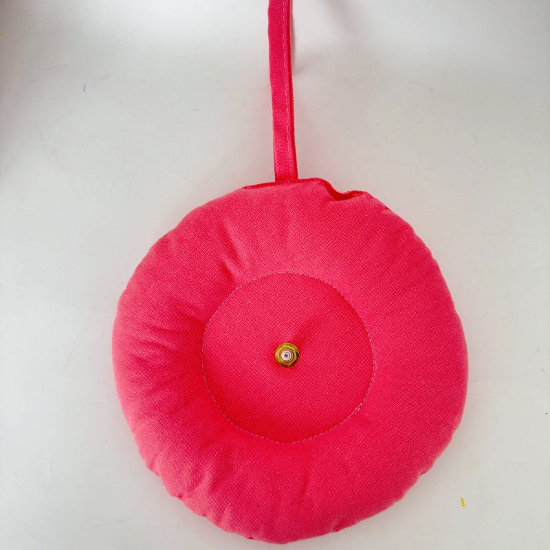 Fabric Clock Handmade Creative Cloth Heat Transfer Sticker Silent Creative Wall Clock PearlNestDecor.com