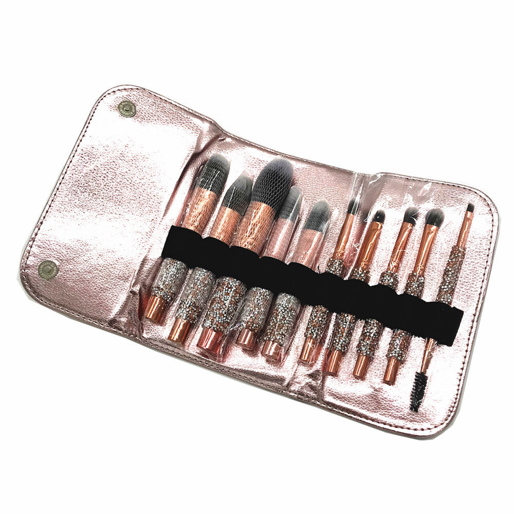 Set Of 10 Diamond Handle Makeup Brushes Beauty Tools Makeup LuxuryLifeWay Online Store