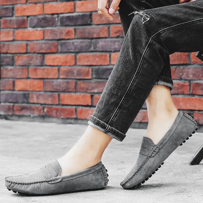 Men's Genuine Leather Peas Shoes Best YouTube Store