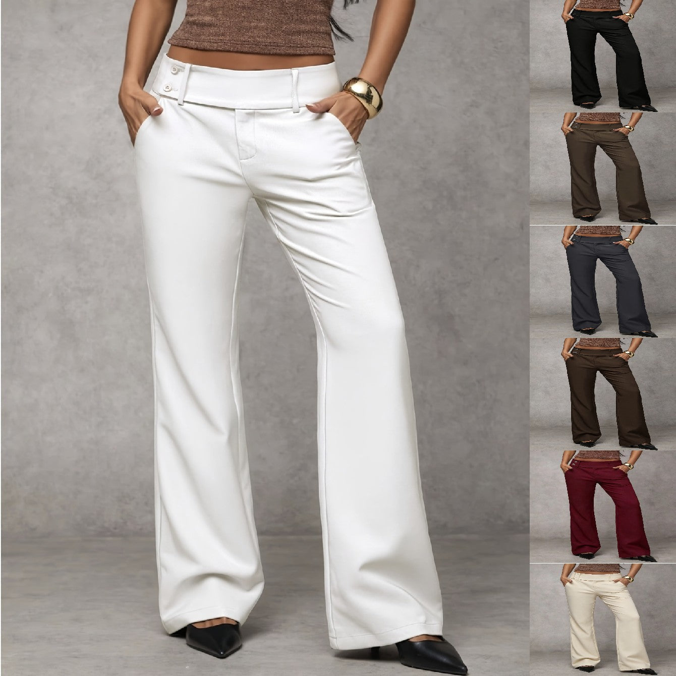 Draping Slimming And Height-enhancing Versatile Casual Workwear Suit Pants NorixaFashion.com
