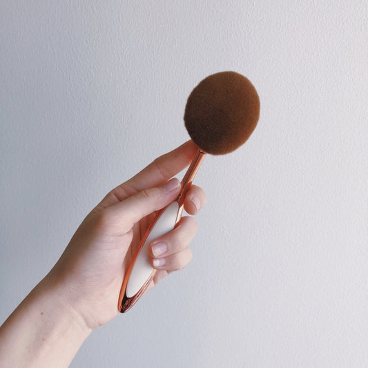 Rose Gold Toothbrush Type Makeup Brush Set CJD2