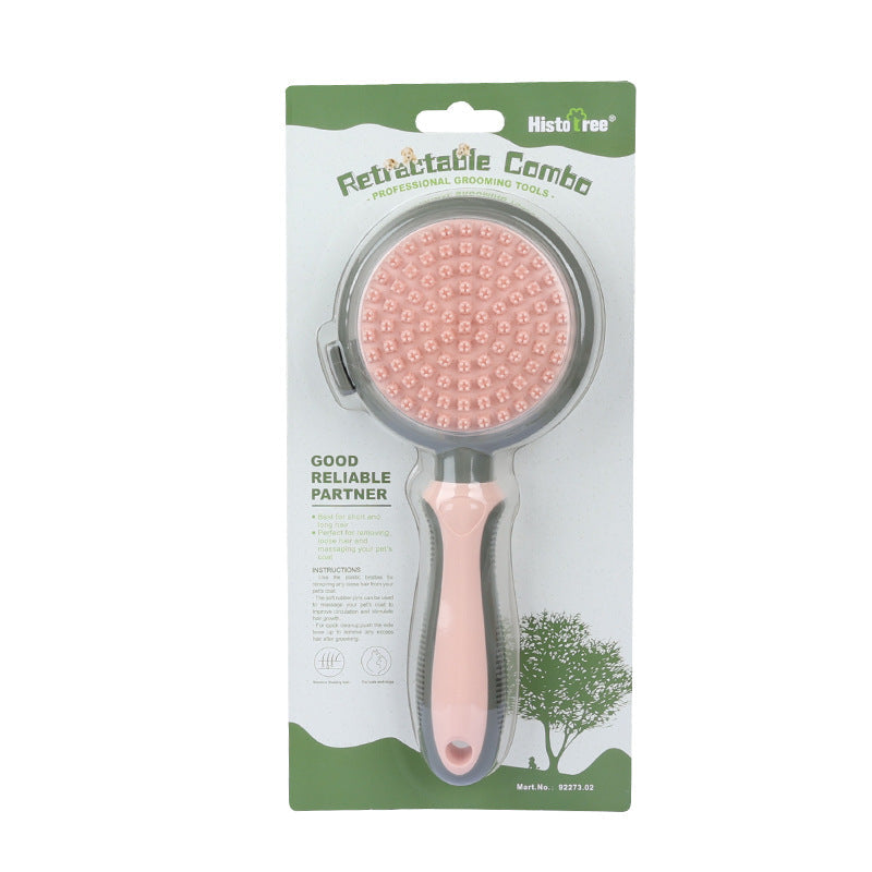 Pet Hair Removal Comb Cat Brush Self Cleaning Slicker Brush Hair Removal Double-sided Massage Pets Fashion