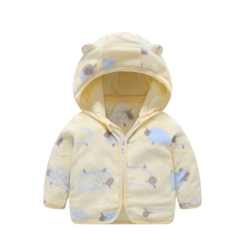 Children's Hooded Coral Fleece Padded Jacket Pi-Mart