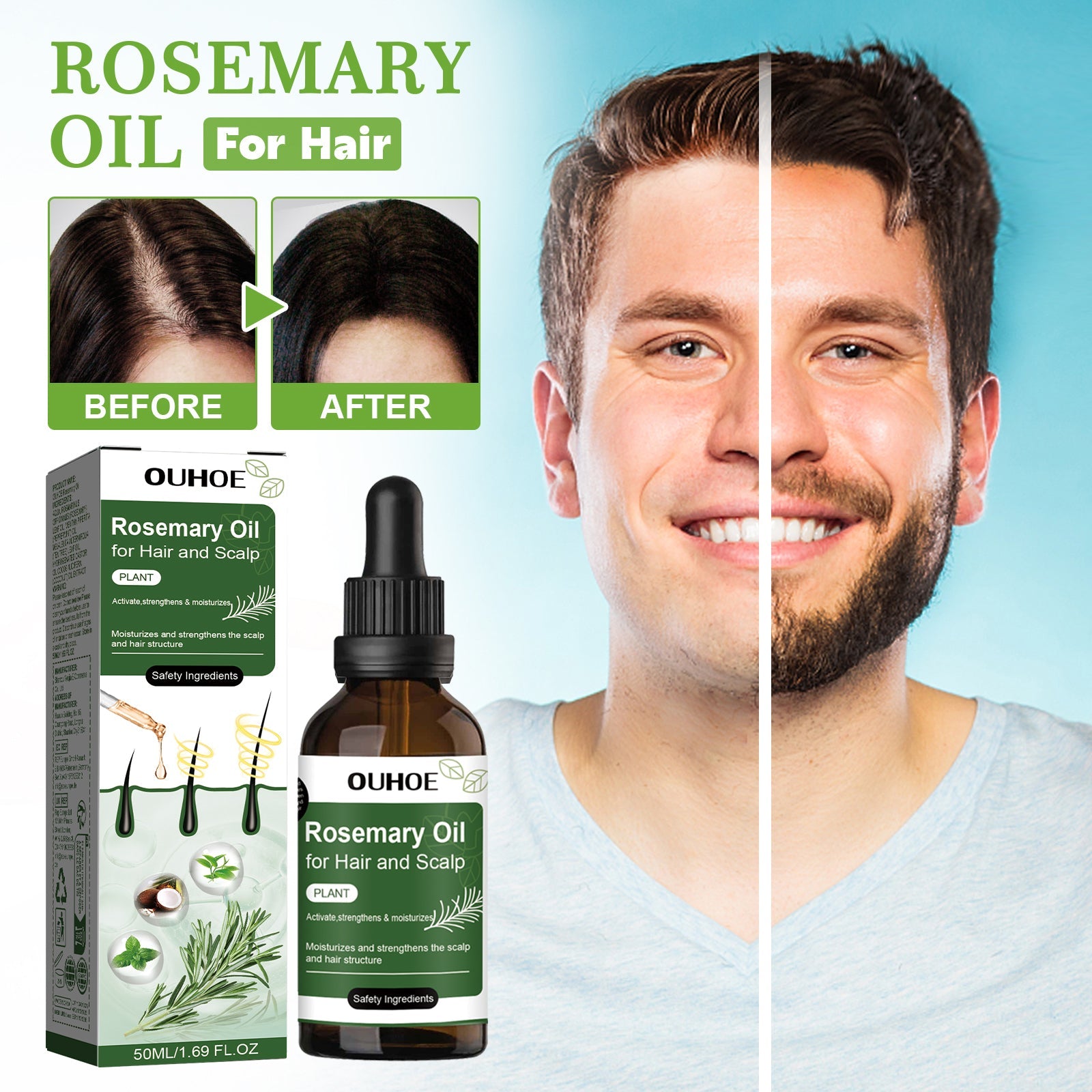 Rosemary Hair Oil Tri Light Beauty