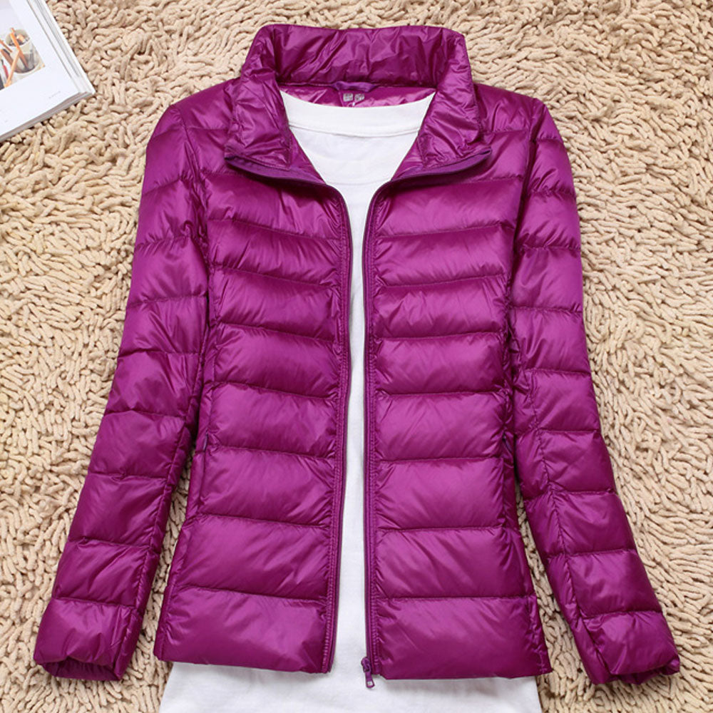 Women's Lightweight Short Stand Collar Down Jacket CJD