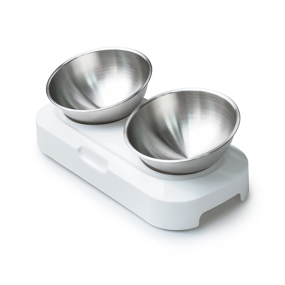 Easy To Clean Stainless Steel Cat Bowl Dog Food And Water Bowls With Stand Metal Cats Dogs Double Single Pet Feeding Feeder Bowl Pets Fashion