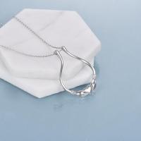 Ring Holder Necklace Irish Claddagh Jewelry in White Gold Plated Sterling Silver LadyShow.Store
