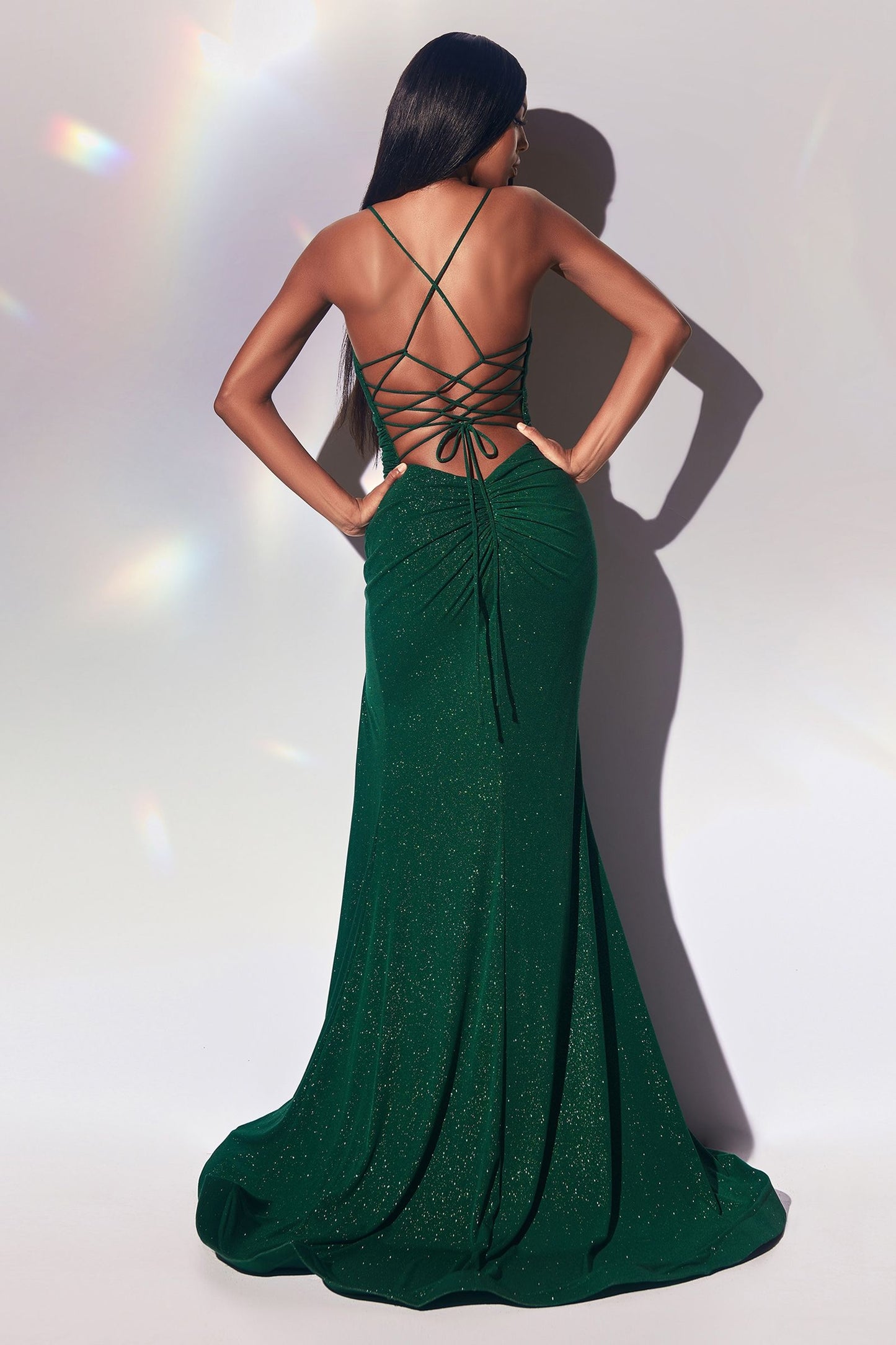 Sparkly Stretch Fitted Lace Up Gown LuxuryLifeWay Online Store