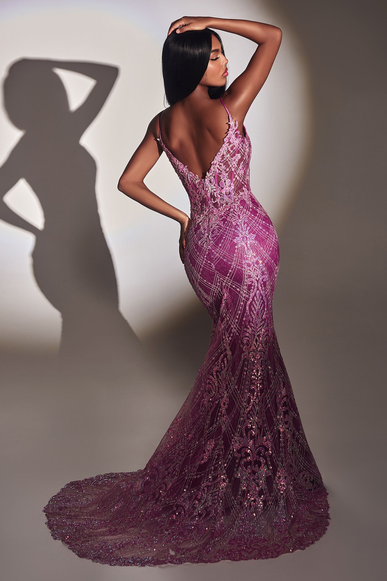 Fitted Glitter Mermaid Gown LuxuryLifeWay Online Store