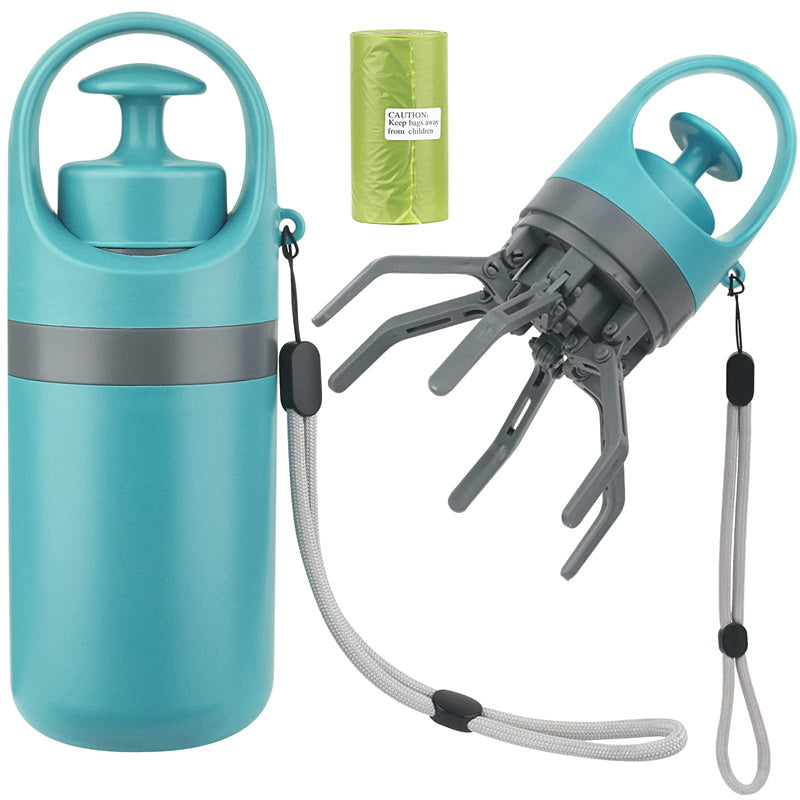 Portable Lightweight Dog Pooper Scooper With Built-in Poop Bag Dispenser Eight-claw Shovel For Pet Toilet Picker Pet Products Pets Fashion