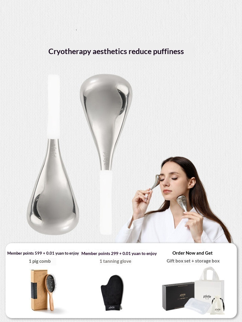 Ice Spoon Beauty Massage Facial Beauty Skincare Facial De-puffing Ice Pack Eye Ice Hammer Cold Compress Device Tri Light Beauty