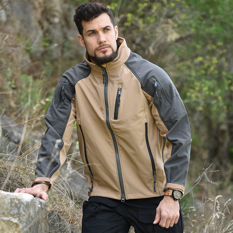 Men's Waterproof Tactical Softshell Jacket for Fall/Winter Pi-Mart