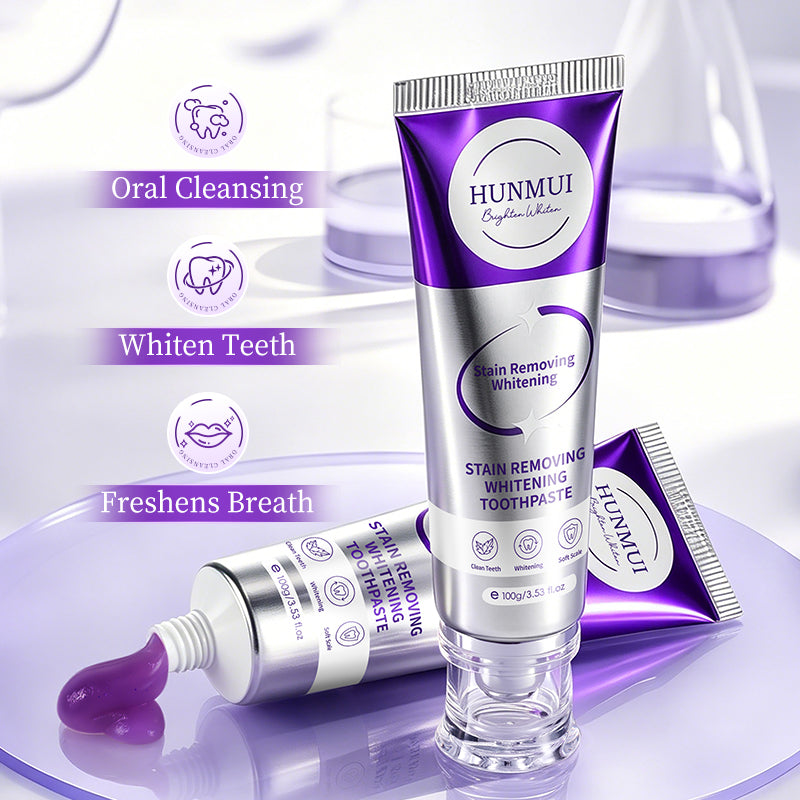 HUNMUI Stain-Removing Whitening Toothpaste Jasmine Scent Tri Light Beauty