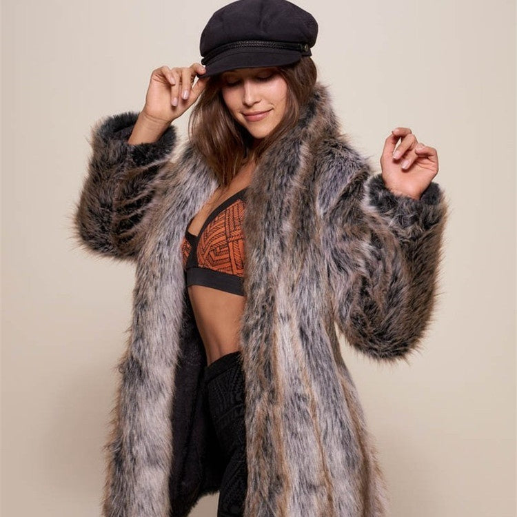 Warm Imitation Fur Coat Women's Fashion NorixaFashion.com