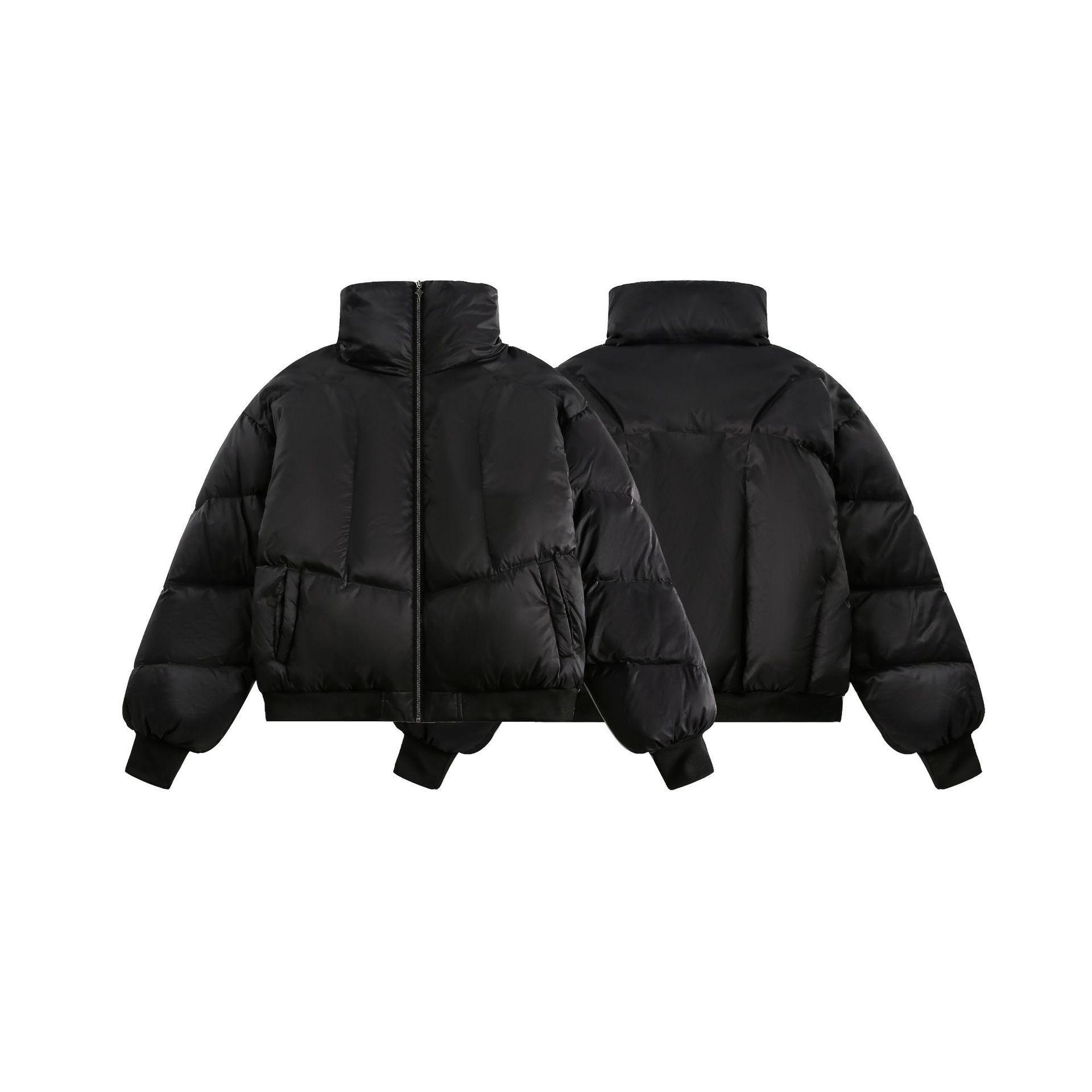 Winter New White Duck Down American Black Stand-up Collar Bread Coat LuxuryLifeWay Online Store