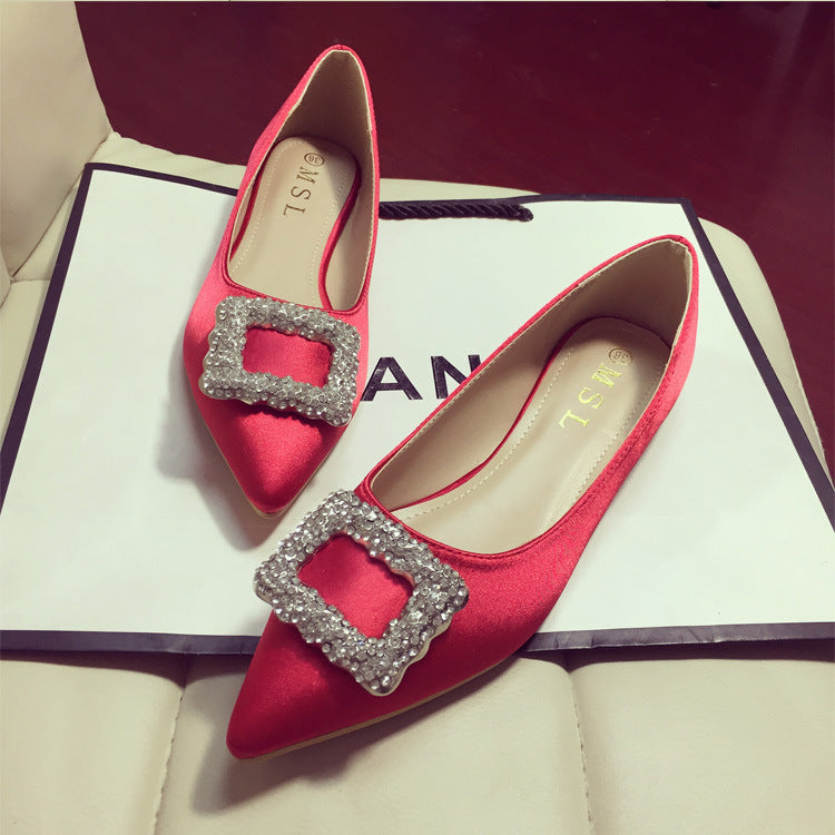 Flat Shoes for Women, Pointed Toe Design LadyShow.Store