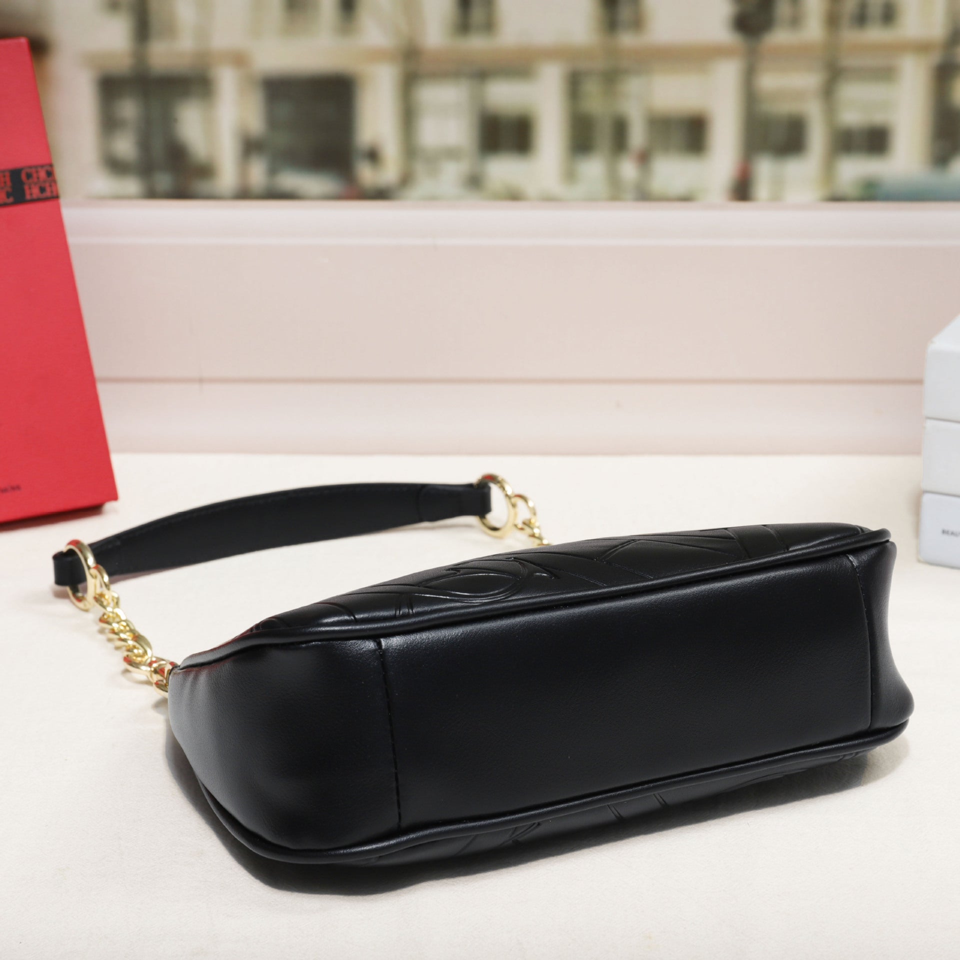 Embossed Letter Underarm Shoulder Crossbody Fashionable Trendy Womens Bag For Stylish Outfits LadyShow.Store