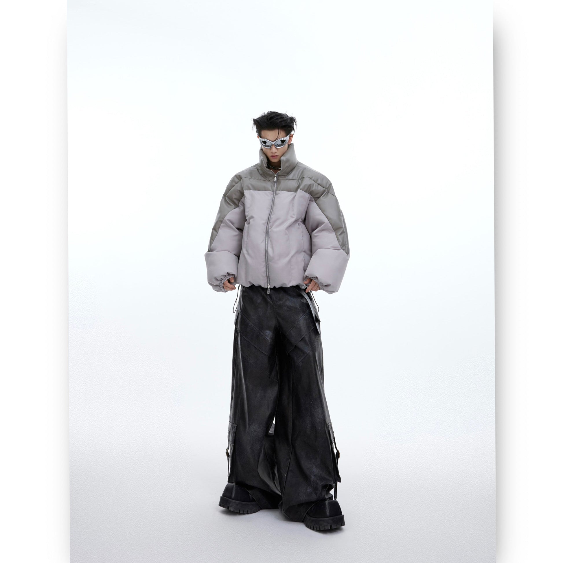 Flowing Light Thickened Three-dimensional Splicing Design Cotton Jacket LuxuryLifeWay Online Store
