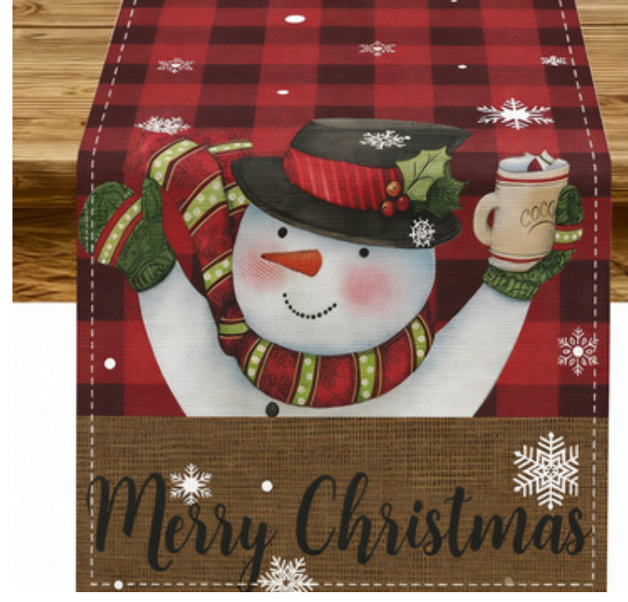 Christmasthemed Snowman Table MatFestive Christmas Table Decor PearlNestDecor.com