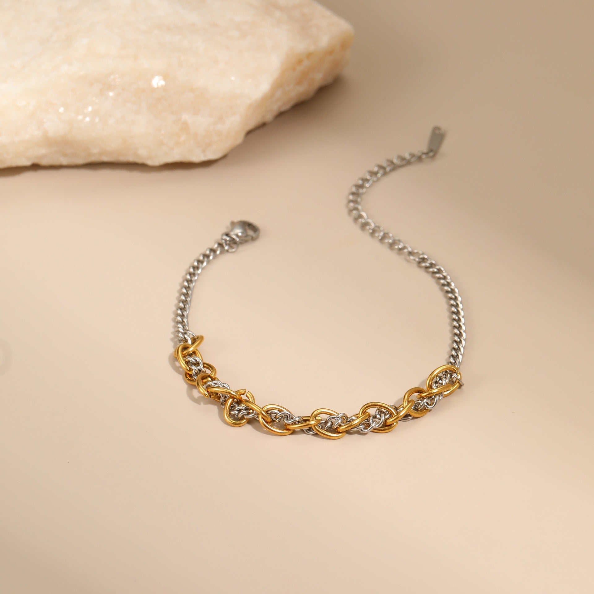 Autumn And Winter New Style Necklaces Gold And Silver Color Matching Earrings Jewelry LadyShow.Store