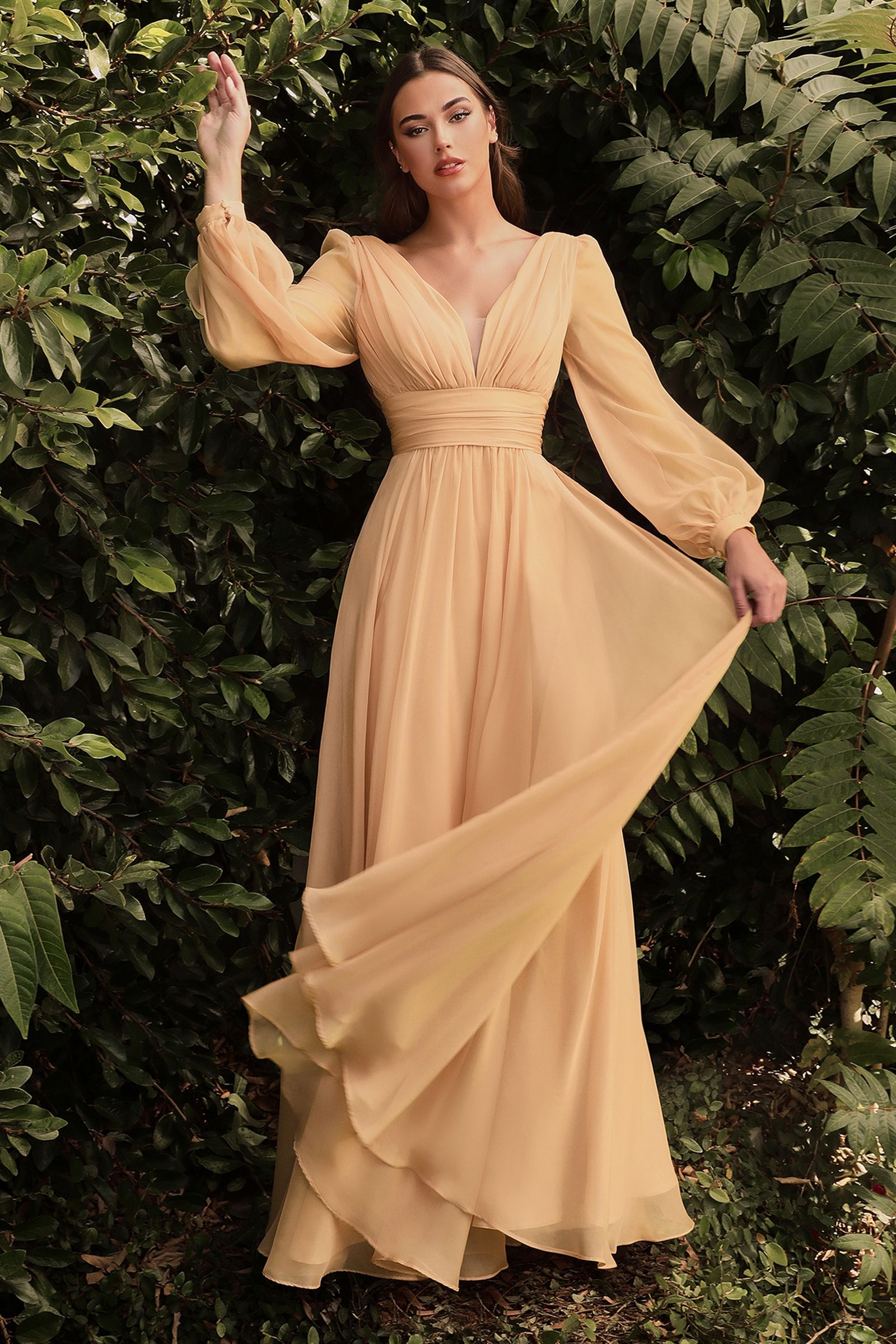 Long Sleeve Chiffon Dress LuxuryLifeWay Online Store