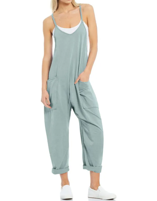 Women's Pocket Knit Jumpsuit Pi-Mart
