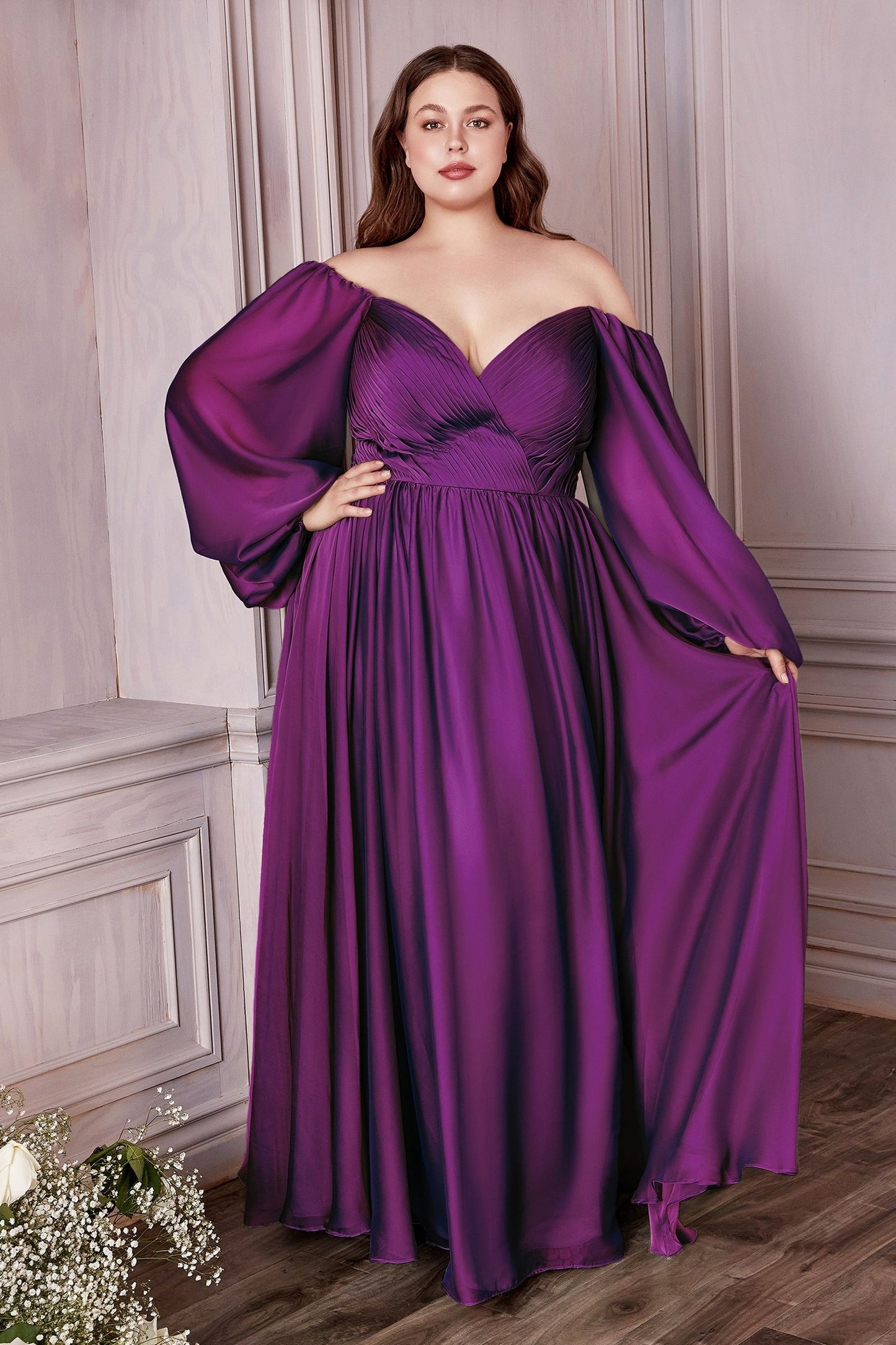 Long Sleeve A-Line Chiffon Dress LuxuryLifeWay Online Store