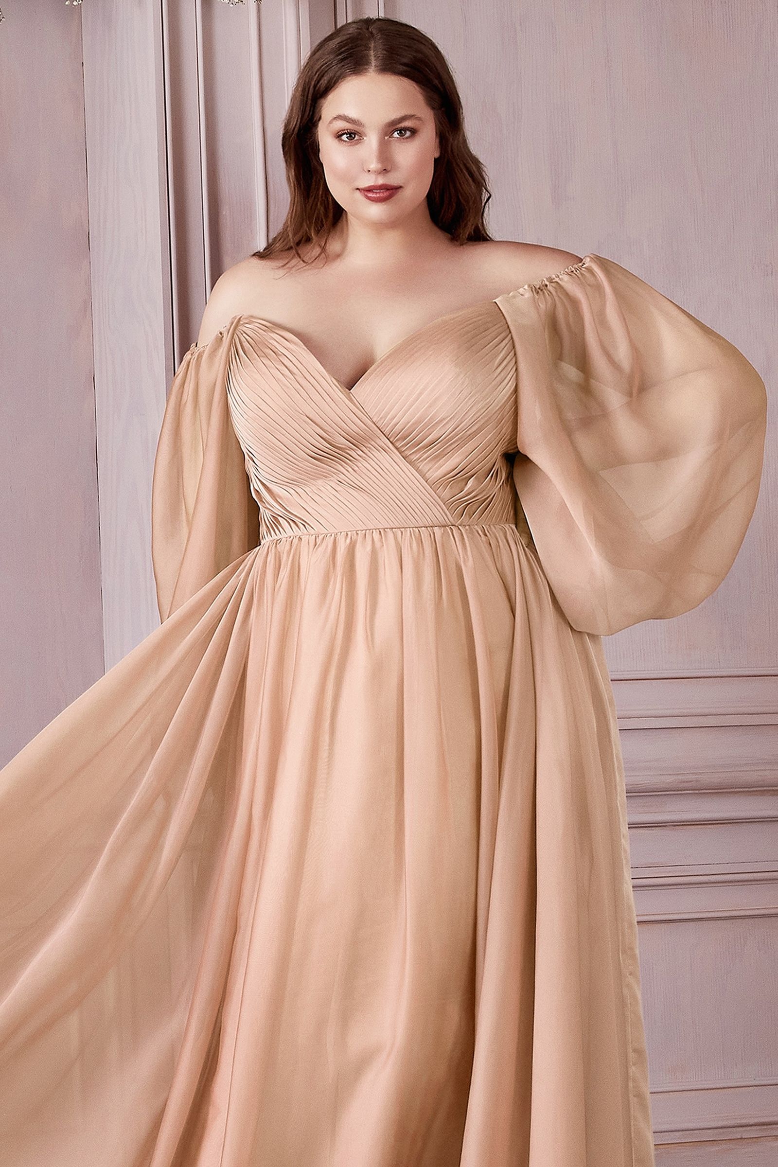 Long Sleeve A-Line Chiffon Dress LuxuryLifeWay Online Store
