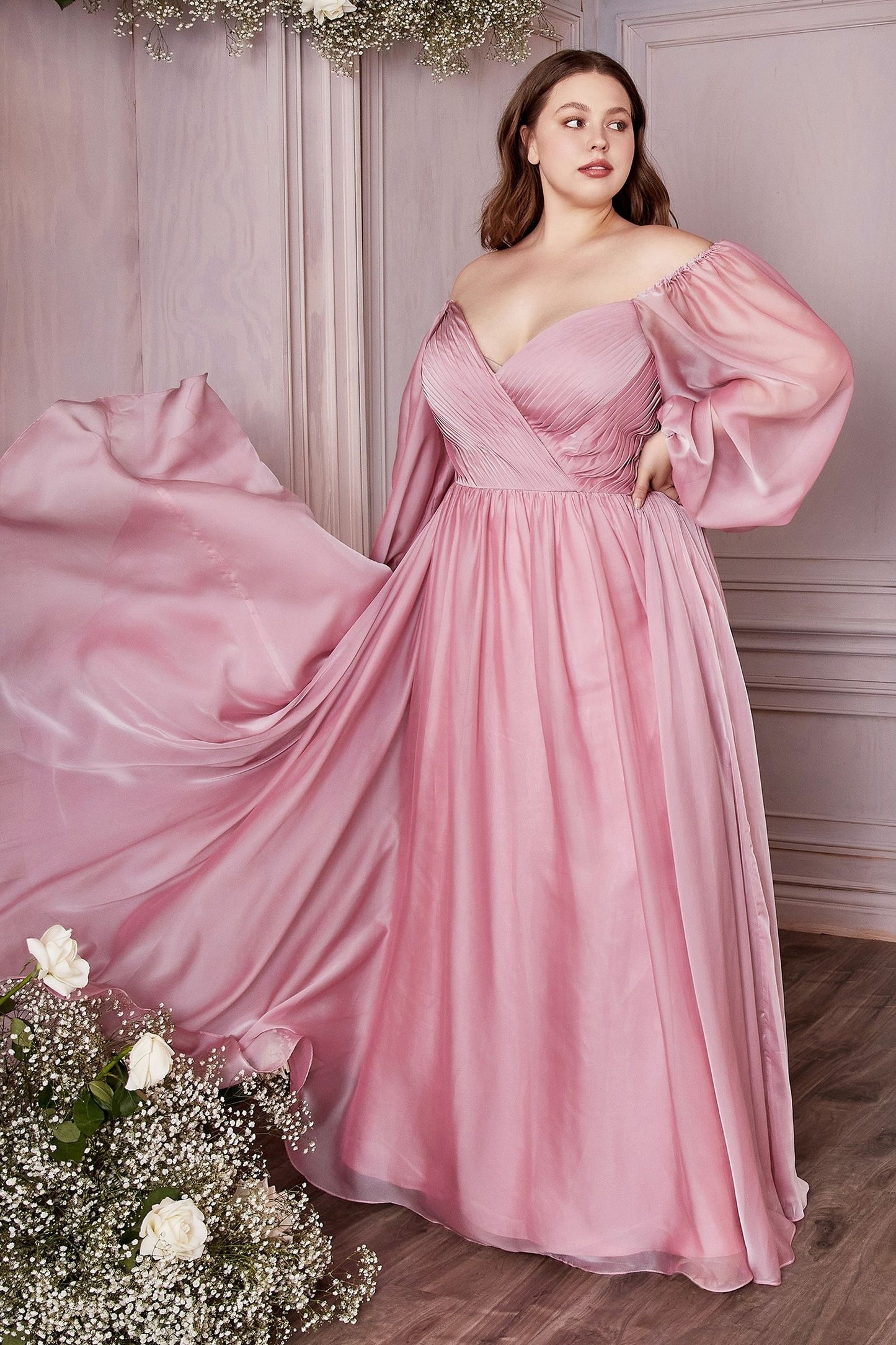 Long Sleeve A-Line Chiffon Dress LuxuryLifeWay Online Store