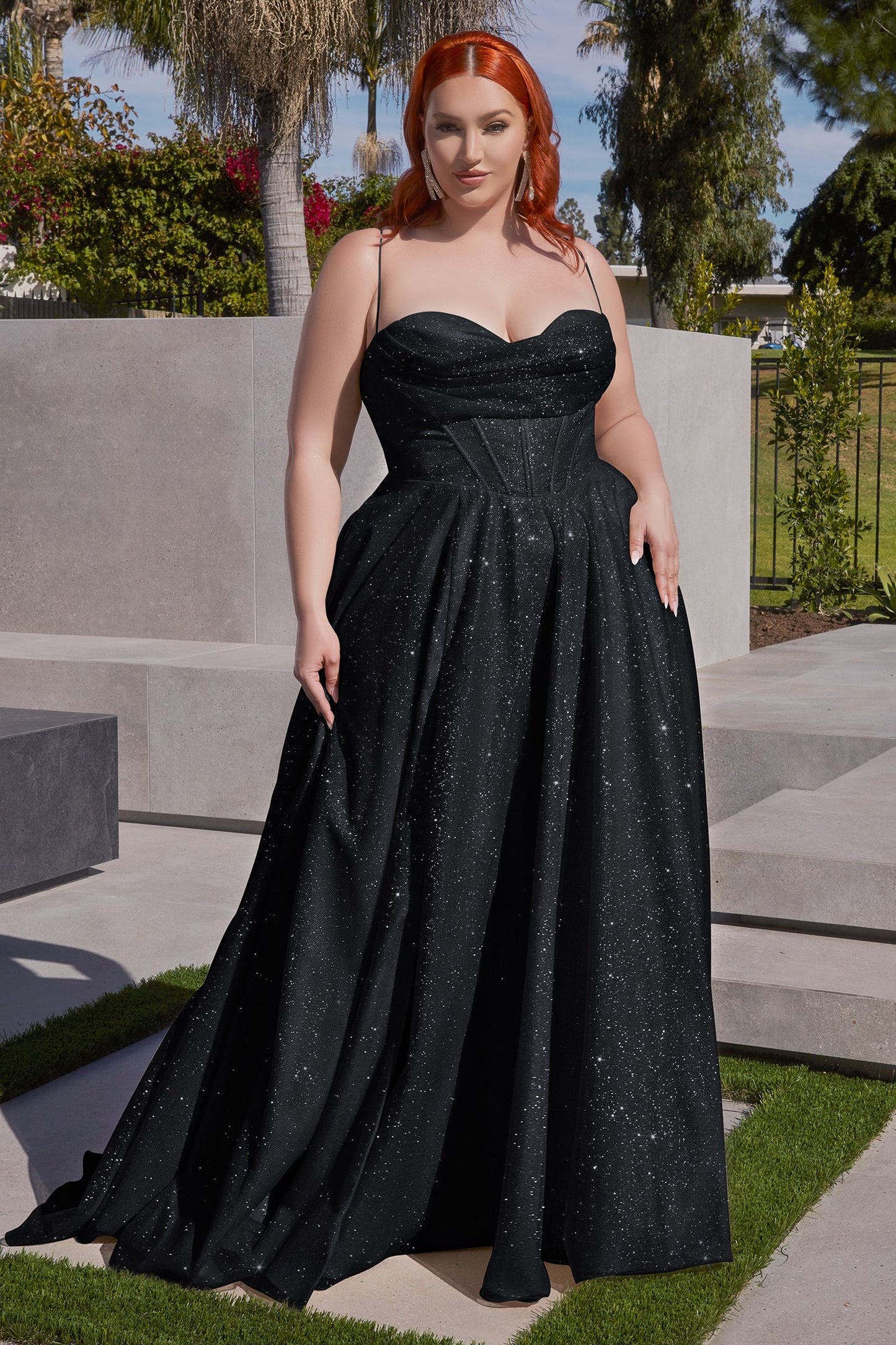 Glitter A-Line Gown Curve LuxuryLifeWay Online Store
