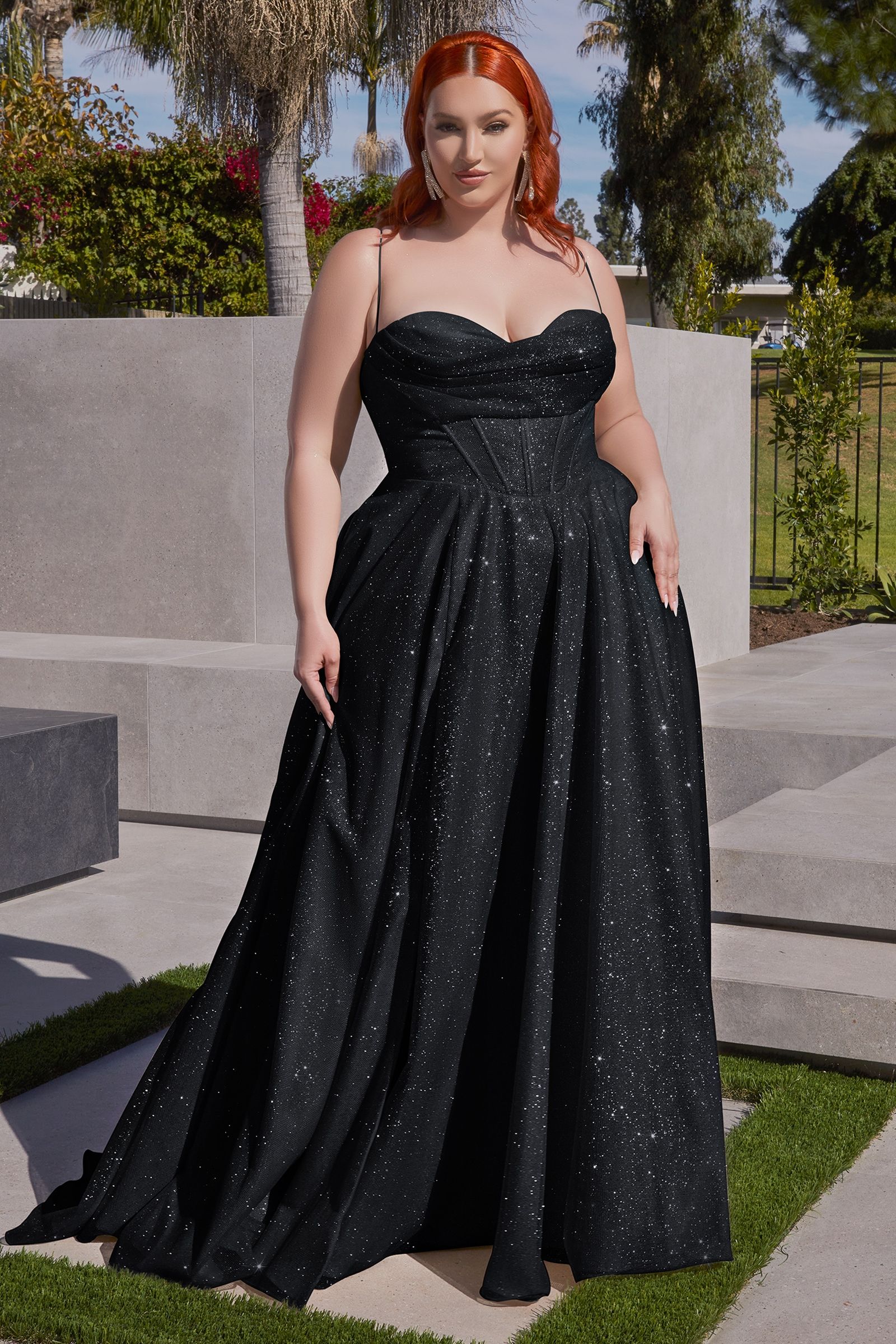 Glitter A-Line Gown Curve LuxuryLifeWay Online Store