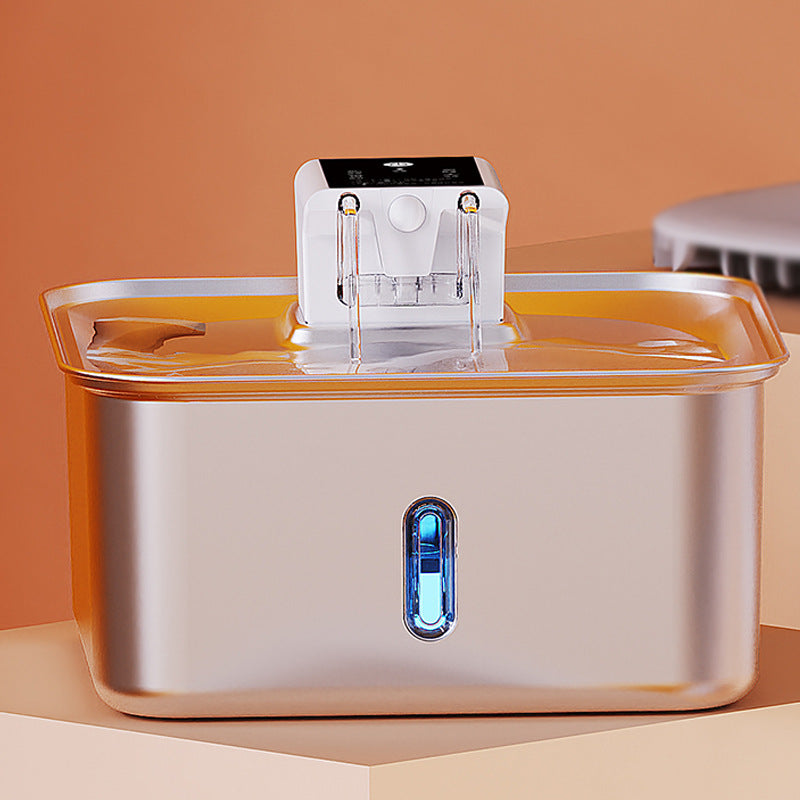 Wireless Cat Water Fountain Stainless Steel Rechargeable Pets Fashion