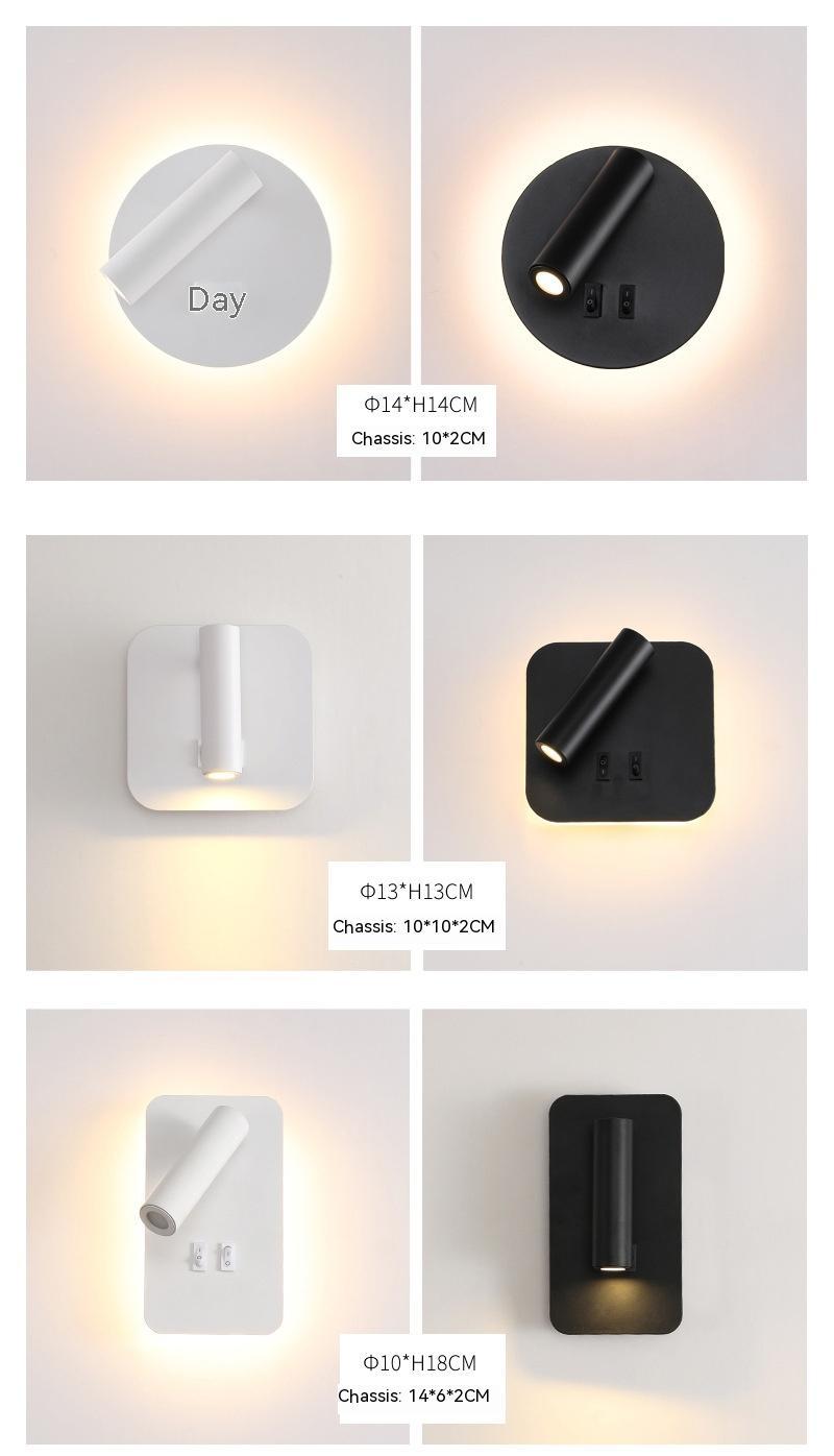 Modern Minimalist Bedside LED Wall Lamp Creative Led Spotlight PearlNestDecor.com