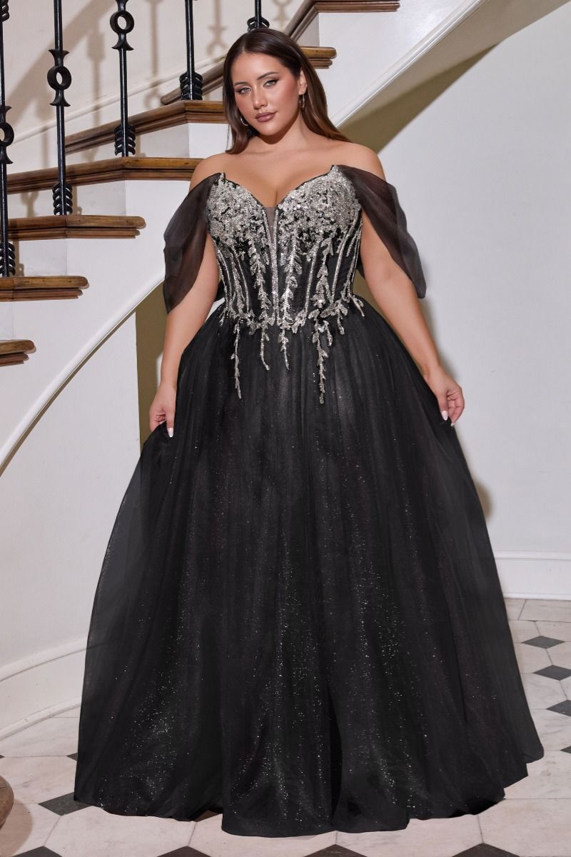 Off-Shoulder Beaded Corset A-Line Glitter Tulle Gown LuxuryLifeWay Online Store