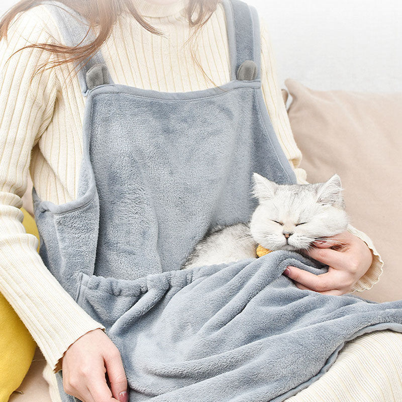 Touch The Cat Clothes Pets Apron Non-stick Anti-grab Soft Plush Camisole Pinafore For Pets Pets Fashion