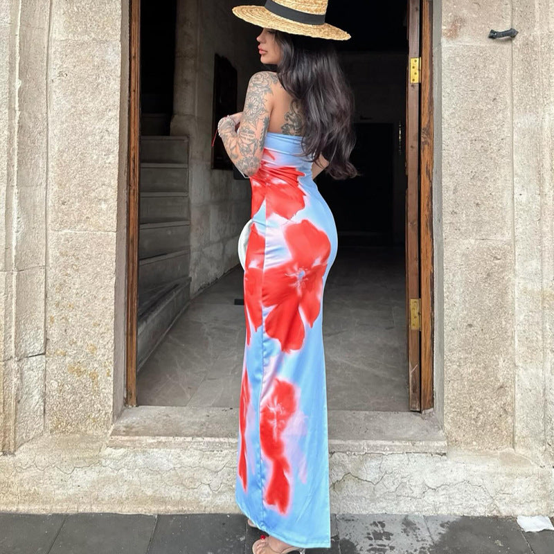 Slim Slit Tube Dress NorixaFashion.com