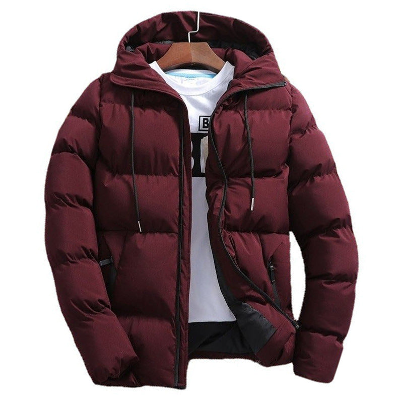 New Men's Pure Cotton Padded Jacket Hooded Coat CJD