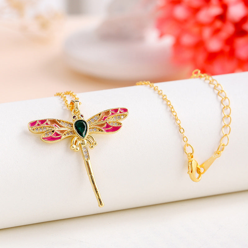 Fashionable All-match Color Zircon Necklace