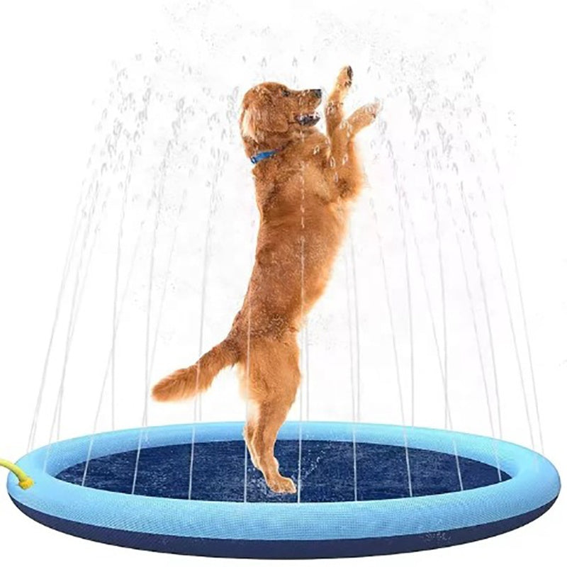 Dog Sprinkler Outdoor Toys Dog Swimming Mat Anti-Slip Dog Pool Splash  Pad Pets Fashion