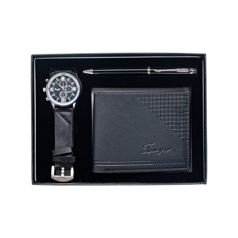 Creative Holiday Gift Wallet Pen Watch Set LuxuryLifeWay Online Store