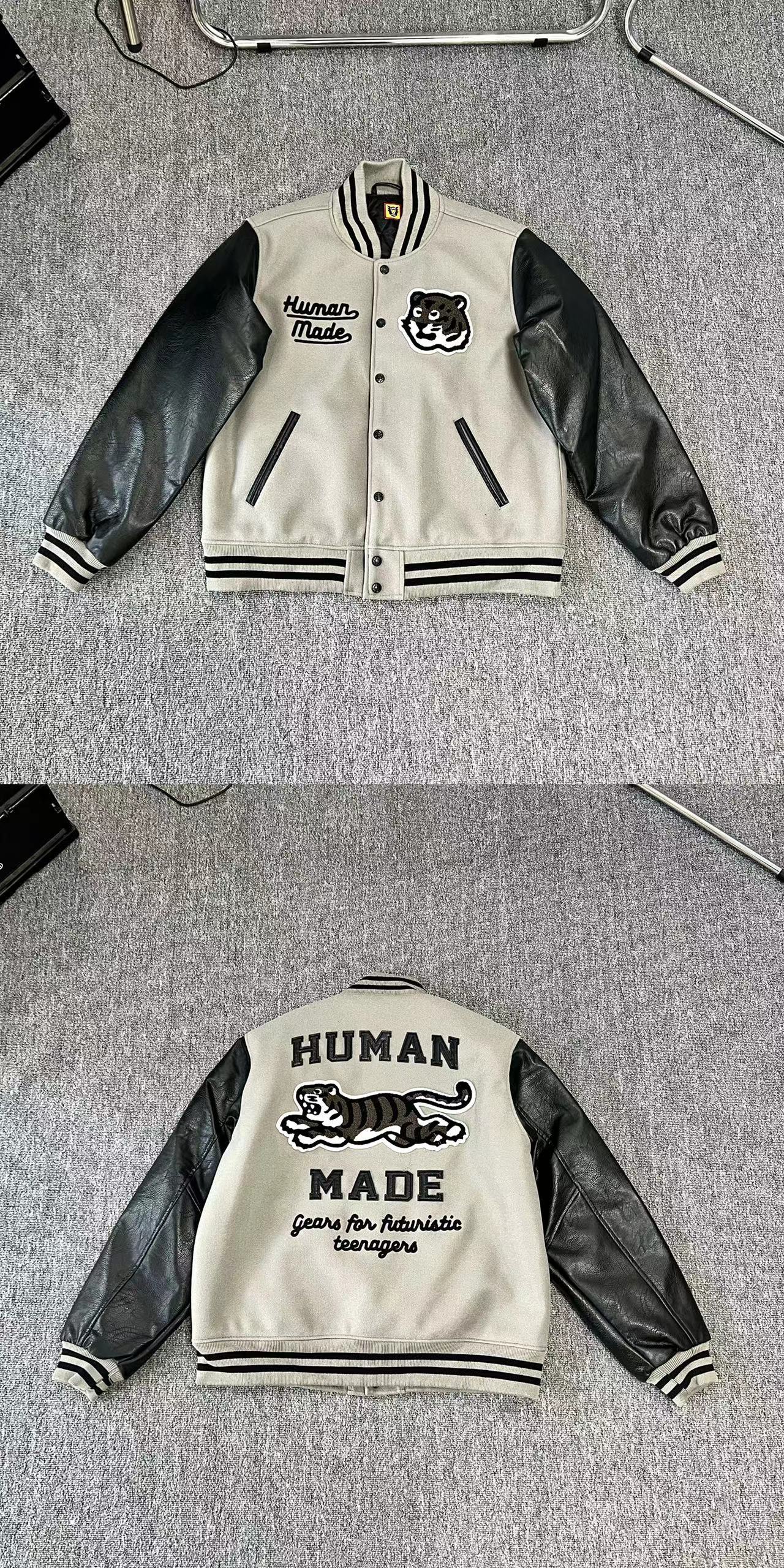 Tiger Embroidered Leather Jacket Couple Loose Fall And Winter Baseball Uniform Best YouTube Store