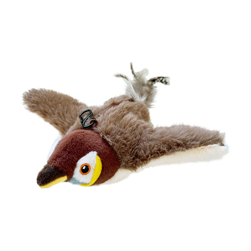 Interactive Chirping Bird Cat Toy, New Flying Interactive Flapping Chirping Bird Cat Toy, Flapping Bird Cat Toy For Indoor Bored Cats, Flapping Bird Cat Toy Pets Fashion