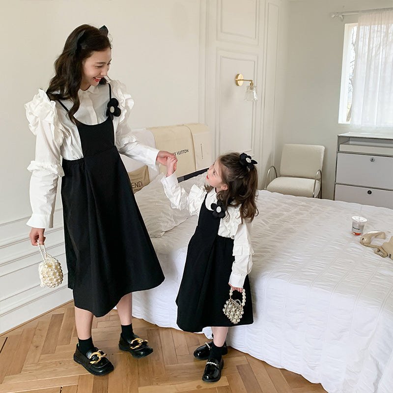 Mother And Daughter Fashion Camisole Dress Shirt Two Piece LadyShow.Store