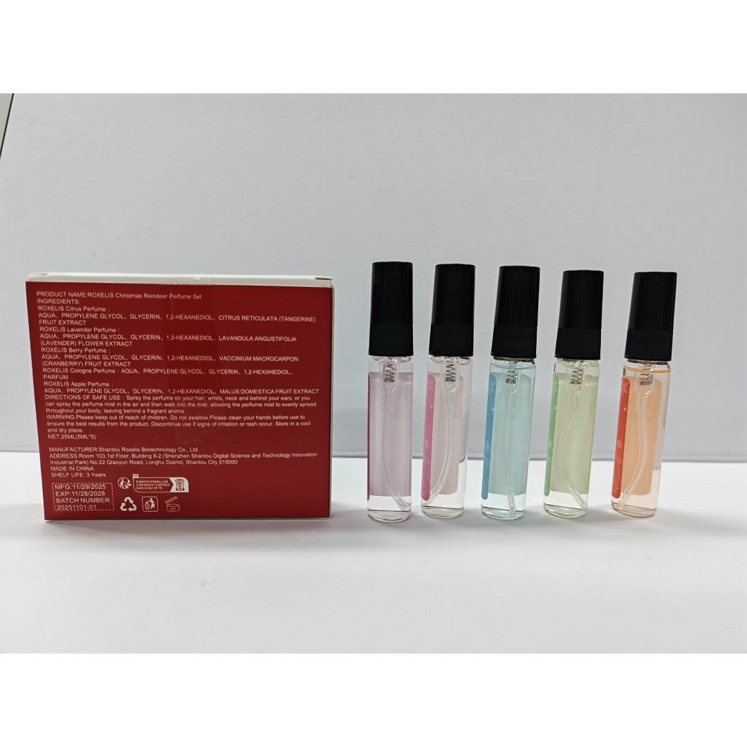 1 Set Of Christmas Reindeer Fragrance Gift Box  Product Size 7.8x 1.3x 1.3cm Tri Light Beauty