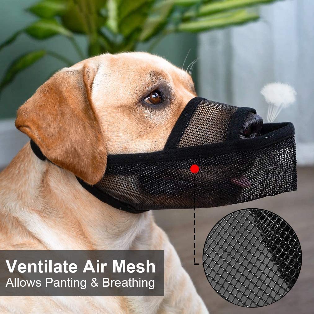 Breathable Mesh Muzzle For Dogs Anti-bite Anti-barking Anti-eating Anti-barking For Large Medium And Small Dogs Pets Fashion