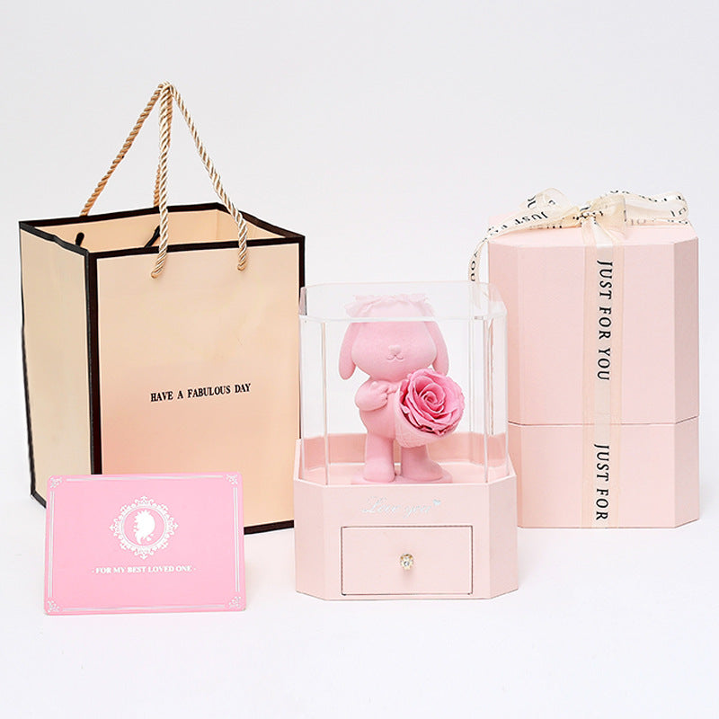 Flocking Bear Gift Box Valentine's Day LadyShow.Store