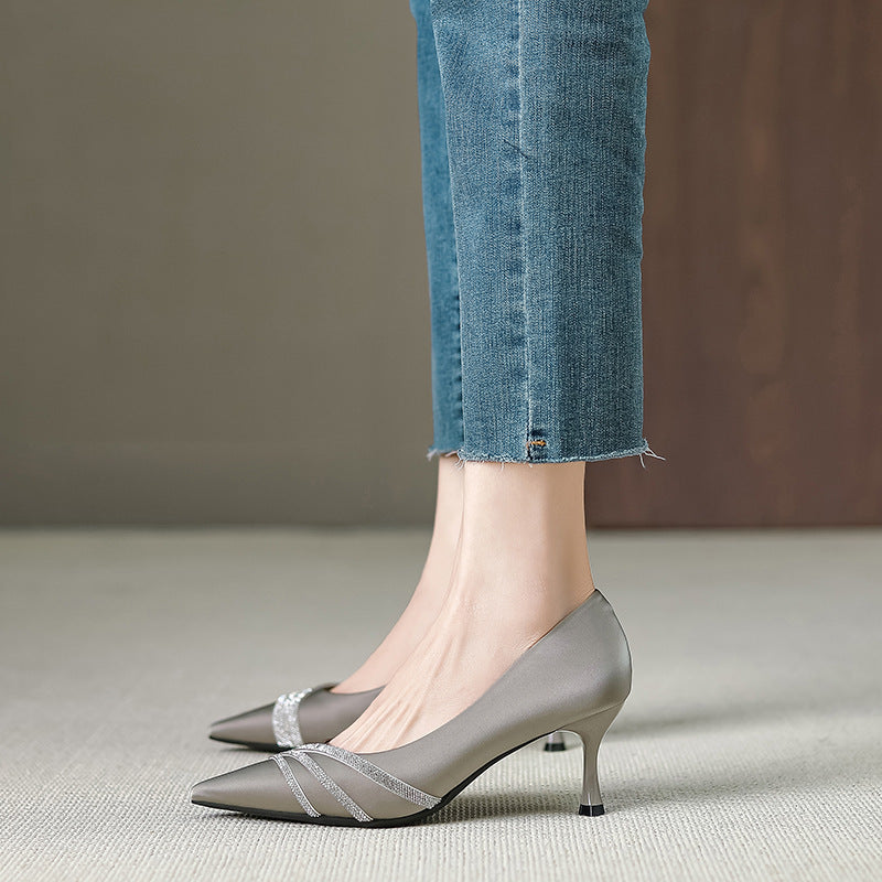 Pointed Stiletto Heel Classy Shoes Women LadyShow.Store