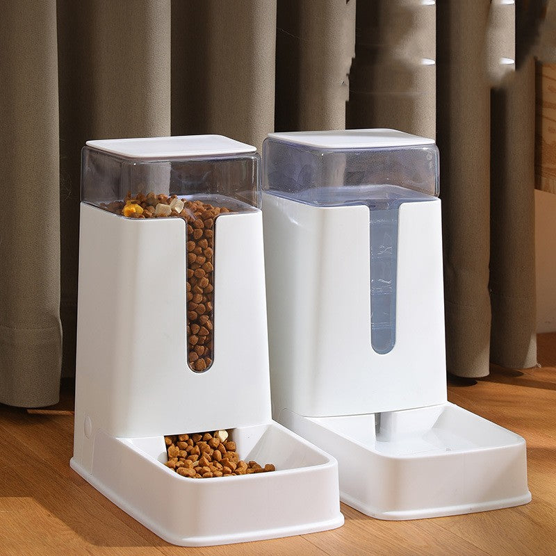 Pet Double Bowl Automatic Feeder Waterer Pets Fashion